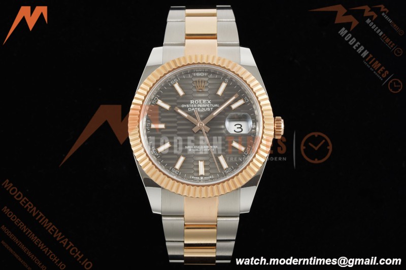 Rolex - Datejust 126331 41mm 904L Gain Weight Oys Flt RG/SS Grey/Stk ARF SH3235