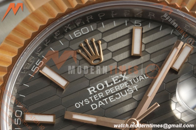 Rolex - Datejust 126331 41mm 904L Gain Weight Oys Flt RG/SS Grey/Stk ARF SH3235