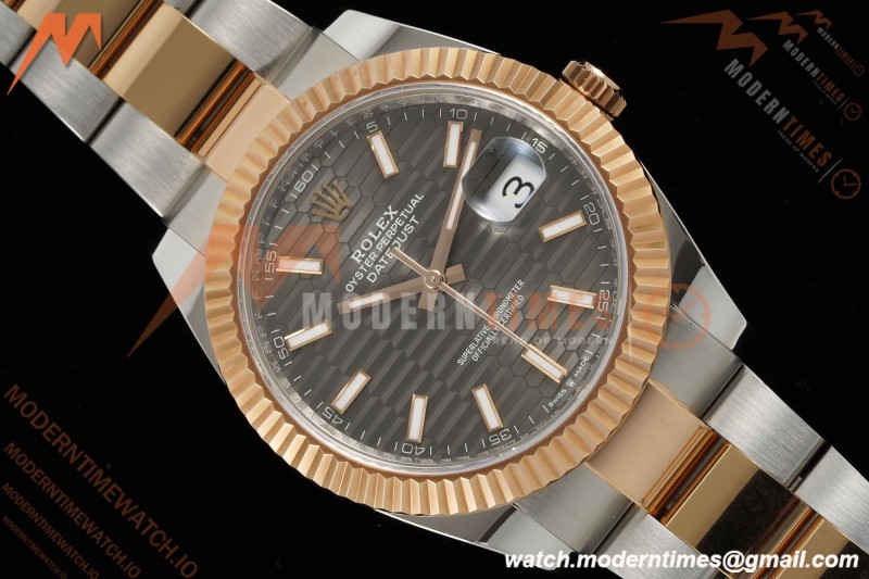 Rolex - Datejust 126331 41mm 904L Gain Weight Oys Flt RG/SS Grey/Stk ARF SH3235