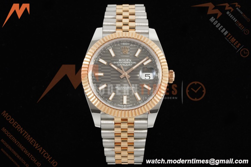 Rolex - Datejust 126331 41mm 904L Gain Weight Jub Flt RG/SS Grey/Stk ARF SH3235 | 롤렉스 - 데이트저스트 126331 41mm 904L 게인 웨이트 주브 플랫 레드/SS 그레이/스틸 ARF SH3235