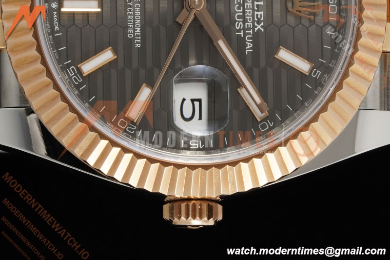 Rolex - Datejust 126331 41mm 904L Gain Weight Jub Flt RG/SS Grey/Stk ARF SH3235 | 롤렉스 - 데이트저스트 126331 41mm 904L 게인 웨이트 주브 플랫 레드/SS 그레이/스틸 ARF SH3235