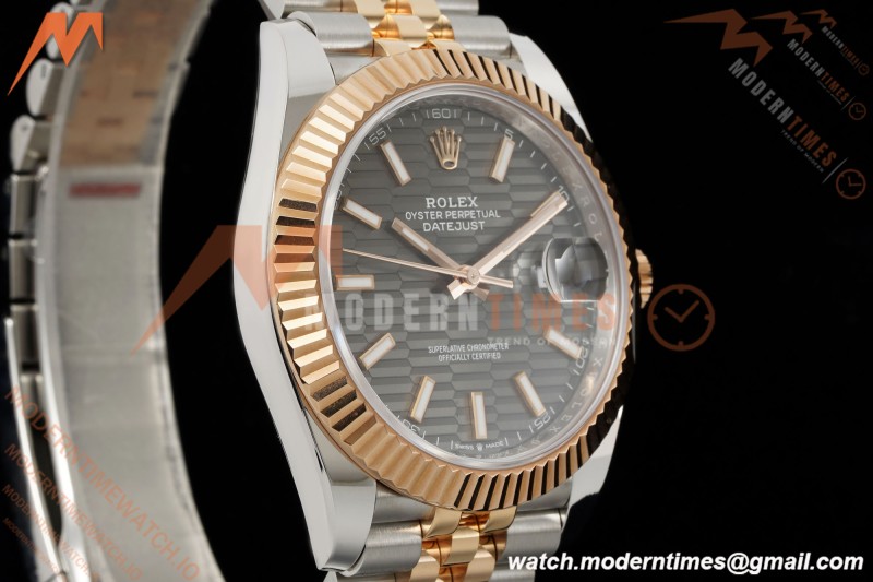 Rolex - Datejust 126331 41mm 904L Gain Weight Jub Flt RG/SS Grey/Stk ARF SH3235 | 롤렉스 - 데이트저스트 126331 41mm 904L 게인 웨이트 주브 플랫 레드/SS 그레이/스틸 ARF SH3235