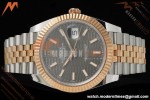 Rolex - Datejust 126331 41mm 904L Gain Weight Jub Flt RG/SS Grey/Stk ARF SH3235 | 롤렉스 - 데이트저스트 126331 41mm 904L 게인 웨이트 주브 플랫 레드/SS 그레이/스틸 ARF SH3235