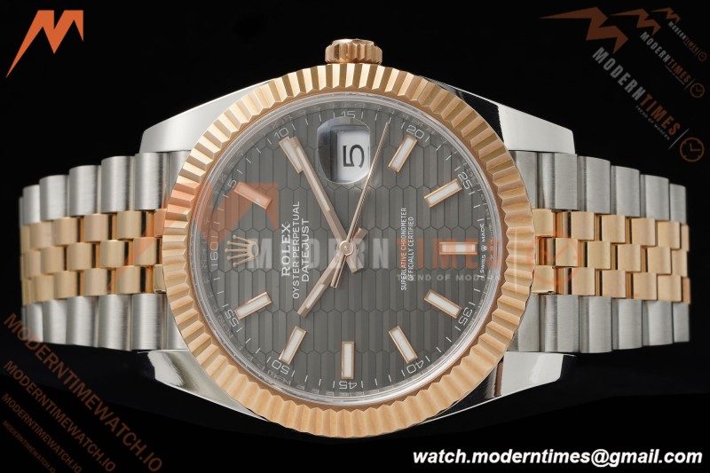 Rolex - Datejust 126331 41mm 904L Gain Weight Jub Flt RG/SS Grey/Stk ARF SH3235 | 롤렉스 - 데이트저스트 126331 41mm 904L 게인 웨이트 주브 플랫 레드/SS 그레이/스틸 ARF SH3235