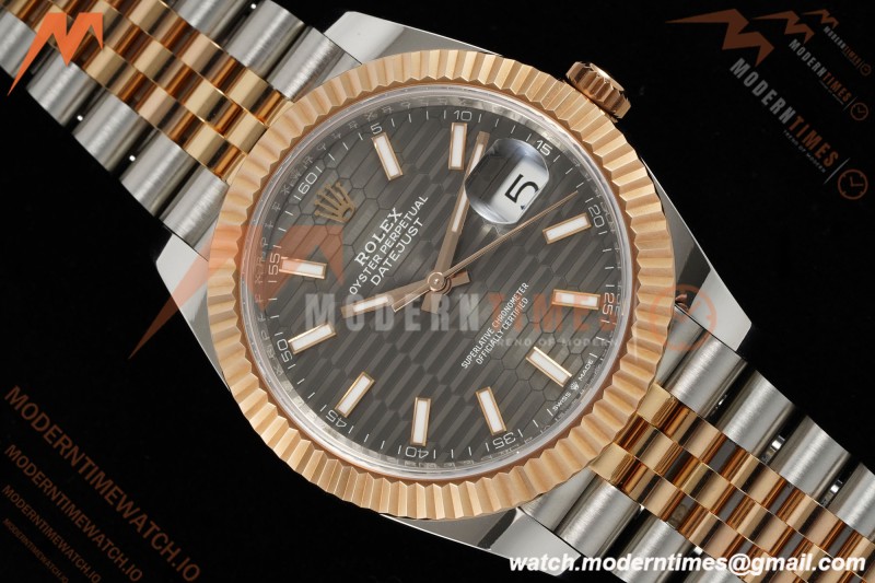 Rolex - Datejust 126331 41mm 904L Gain Weight Jub Flt RG/SS Grey/Stk ARF SH3235 | 롤렉스 - 데이트저스트 126331 41mm 904L 게인 웨이트 주브 플랫 레드/SS 그레이/스틸 ARF SH3235
