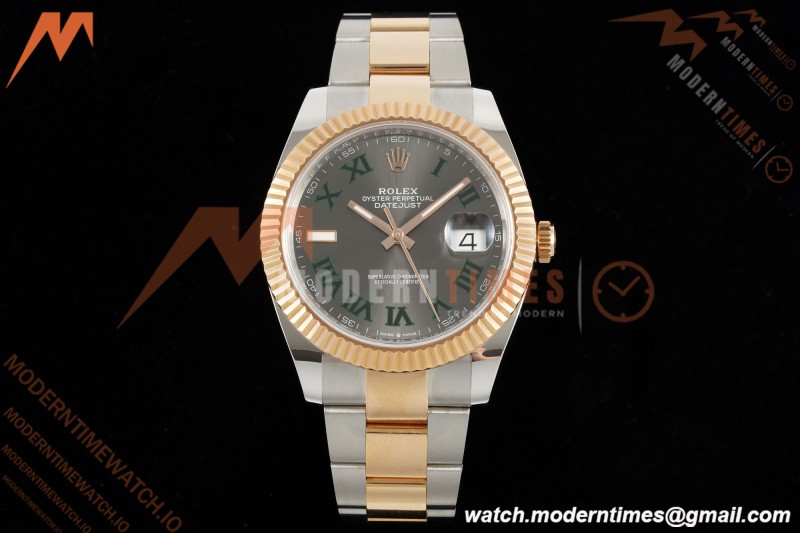 Rolex - Datejust 126331 41mm Wimbledon 904L Gain Weight Oys Flt RG/SS Grey/Rmn ARF SH3235 | 롤렉스 - 데이트저스트 126331 41mm 윔블던 904L 게인 웨이트 오이스터 퍼페츄얼 RG/SS 그레이/Rmn ARF SH3235