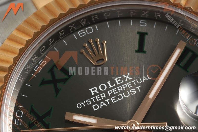 Rolex - Datejust 126331 41mm Wimbledon 904L Gain Weight Oys Flt RG/SS Grey/Rmn ARF SH3235 | 롤렉스 - 데이트저스트 126331 41mm 윔블던 904L 게인 웨이트 오이스터 퍼페츄얼 RG/SS 그레이/Rmn ARF SH3235