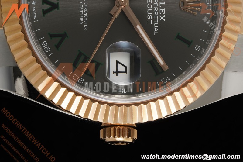 Rolex - Datejust 126331 41mm Wimbledon 904L Gain Weight Oys Flt RG/SS Grey/Rmn ARF SH3235 | 롤렉스 - 데이트저스트 126331 41mm 윔블던 904L 게인 웨이트 오이스터 퍼페츄얼 RG/SS 그레이/Rmn ARF SH3235
