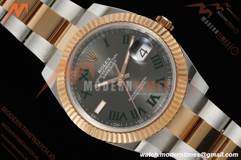 Rolex - Datejust 126331 41mm Wimbledon 904L Gain Weight Oys Flt RG/SS Grey/Rmn ARF SH3235 | 롤렉스 - 데이트저스트 126331 41mm 윔블던 904L 게인 웨이트 오이스터 퍼페츄얼 RG/SS 그레이/Rmn ARF SH3235