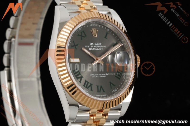 Rolex - Datejust 126331 41mm Wimbledon 904L Gain Weight Jub Flt RG/SS Grey/Rmn ARF SH3235