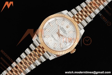 Rolex - Datejust 126331 41mm 904L Gain Weight Jub Flt RG/SS Silv/Stk ARF SH3235