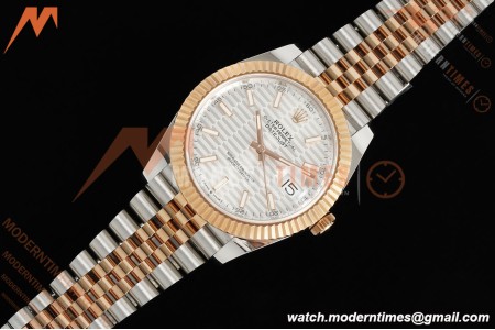 Rolex - Datejust 126331 41mm 904L Gain Weight Jub Flt RG/SS Silv/Stk ARF SH3235