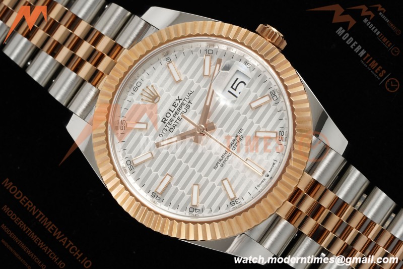 Rolex - Datejust 126331 41mm 904L Gain Weight Jub Flt RG/SS Silv/Stk ARF SH3235