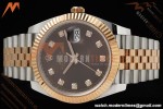 Rolex - Datejust 126331 41mm 904L Gain Weight Jub Flt RG/SS Brn/Dia ARF SH3235 | 롤렉스 - 데이트저스트 126331 41mm 904L 게인 웨이트 주브 플랫 레드/스틸 브라운/다이아 ARF SH3235