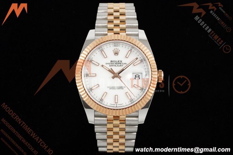 Rolex - Datejust 126331 41mm 904L Gain Weight Jub Flt RG/SS Wht/Stk ARF SH3235 | 롤렉스 - 데이트저스트 126331 41mm 904L 게인 웨이트 주브 플랫 레드/스틸 화이트/스틸 ARF SH3235