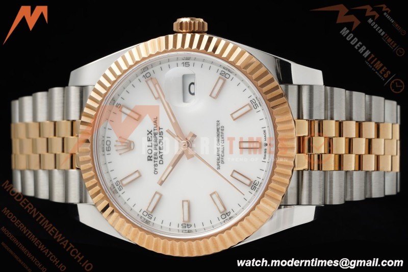 Rolex - Datejust 126331 41mm 904L Gain Weight Jub Flt RG/SS Wht/Stk ARF SH3235 | 롤렉스 - 데이트저스트 126331 41mm 904L 게인 웨이트 주브 플랫 레드/스틸 화이트/스틸 ARF SH3235