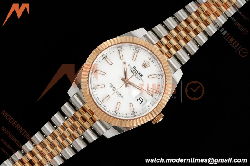 Rolex - Datejust 126331 41mm 904L Gain Weight Jub Flt RG/SS Wht/Stk ARF SH3235 | 롤렉스 - 데이트저스트 126331 41mm 904L 게인 웨이트 주브 플랫 레드/스틸 화이트/스틸 ARF SH3235