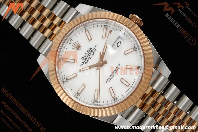Rolex - Datejust 126331 41mm 904L Gain Weight Jub Flt RG/SS Wht/Stk ARF SH3235 | 롤렉스 - 데이트저스트 126331 41mm 904L 게인 웨이트 주브 플랫 레드/스틸 화이트/스틸 ARF SH3235