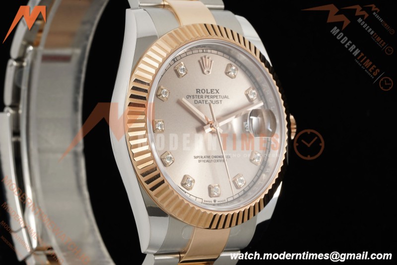 Rolex - Datejust 126331 41mm 904L Gain Weight Oys Flt RG/SS Champ/Dia ARF SH3235 | 롤렉스 - 데이트저스트 126331 41mm 904L 게인 웨이트 오이스터 퍼페츄얼 RG/SS 챔프/다이아 ARF SH3235
