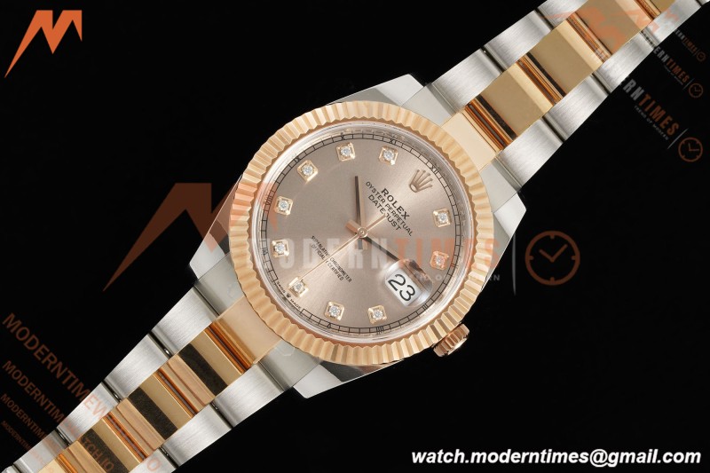 Rolex - Datejust 126331 41mm 904L Gain Weight Oys Flt RG/SS Champ/Dia ARF SH3235 | 롤렉스 - 데이트저스트 126331 41mm 904L 게인 웨이트 오이스터 퍼페츄얼 RG/SS 챔프/다이아 ARF SH3235