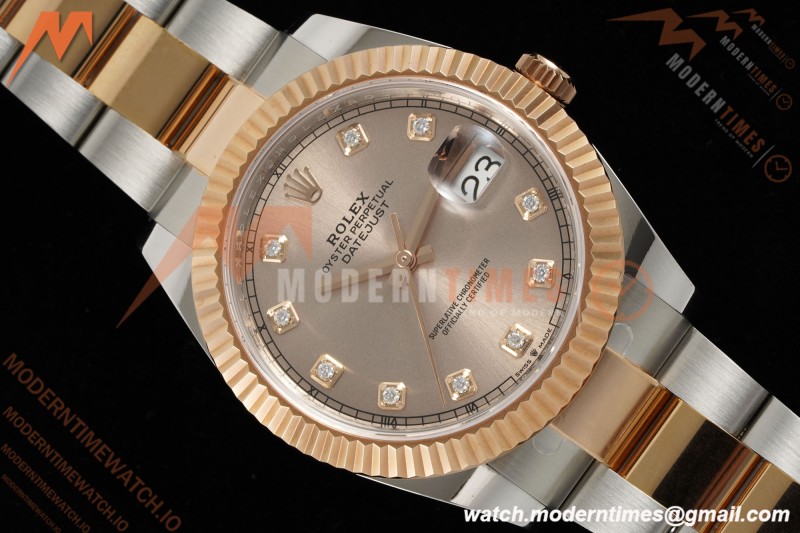 Rolex - Datejust 126331 41mm 904L Gain Weight Oys Flt RG/SS Champ/Dia ARF SH3235 | 롤렉스 - 데이트저스트 126331 41mm 904L 게인 웨이트 오이스터 퍼페츄얼 RG/SS 챔프/다이아 ARF SH3235