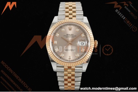 Rolex - Datejust 126331 41mm 904L Gain Weight Jub Flt RG/SS Champ/Dia ARF SH3235 | 롤렉스 - 데이트저스트 126331 41mm 904L 게인 웨이트 주브 플랫 RG/SS 챔프/다이아 ARF SH3235