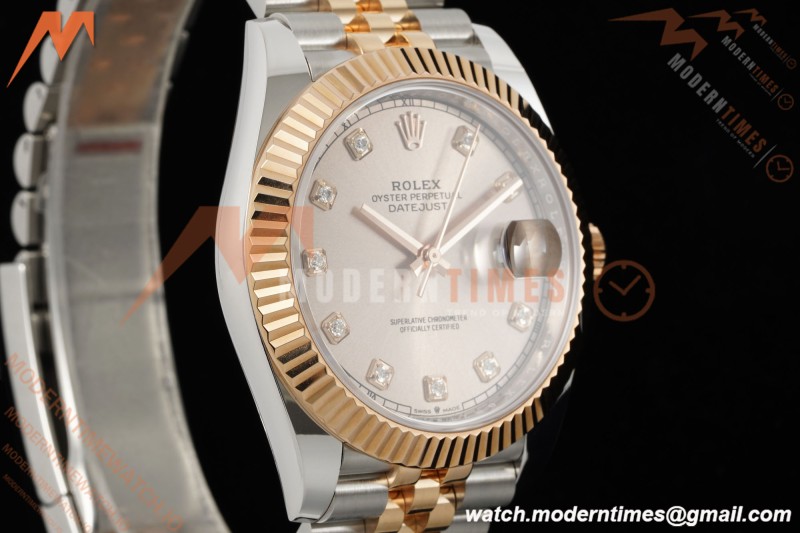 Rolex - Datejust 126331 41mm 904L Gain Weight Jub Flt RG/SS Champ/Dia ARF SH3235