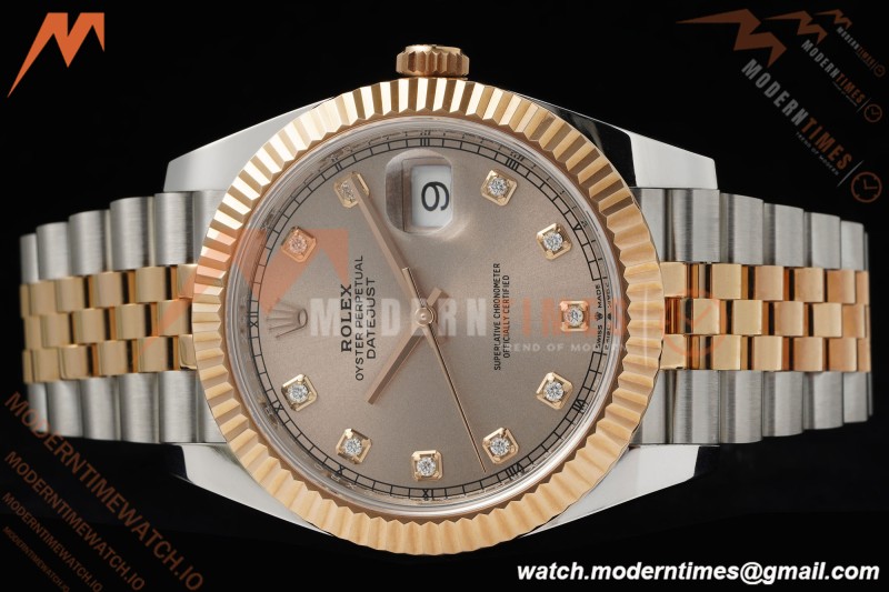 Rolex - Datejust 126331 41mm 904L Gain Weight Jub Flt RG/SS Champ/Dia ARF SH3235