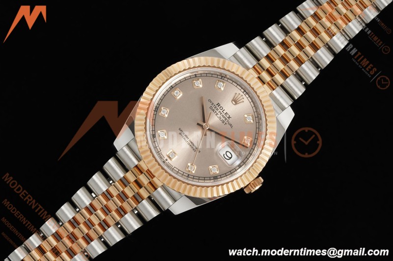 Rolex - Datejust 126331 41mm 904L Gain Weight Jub Flt RG/SS Champ/Dia ARF SH3235
