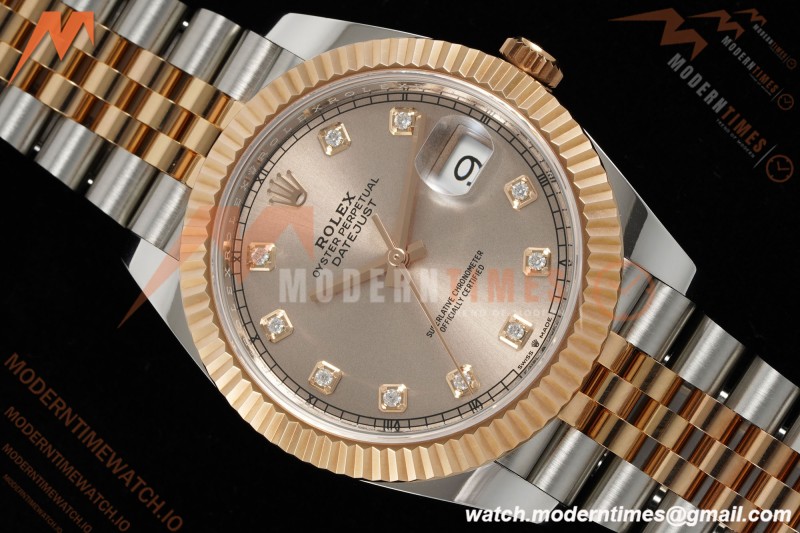 Rolex - Datejust 126331 41mm 904L Gain Weight Jub Flt RG/SS Champ/Dia ARF SH3235
