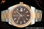Rolex - Datejust 126331 41mm 904L Gain Weight Oys Flt RG/SS Brn/Stk ARF SH3235