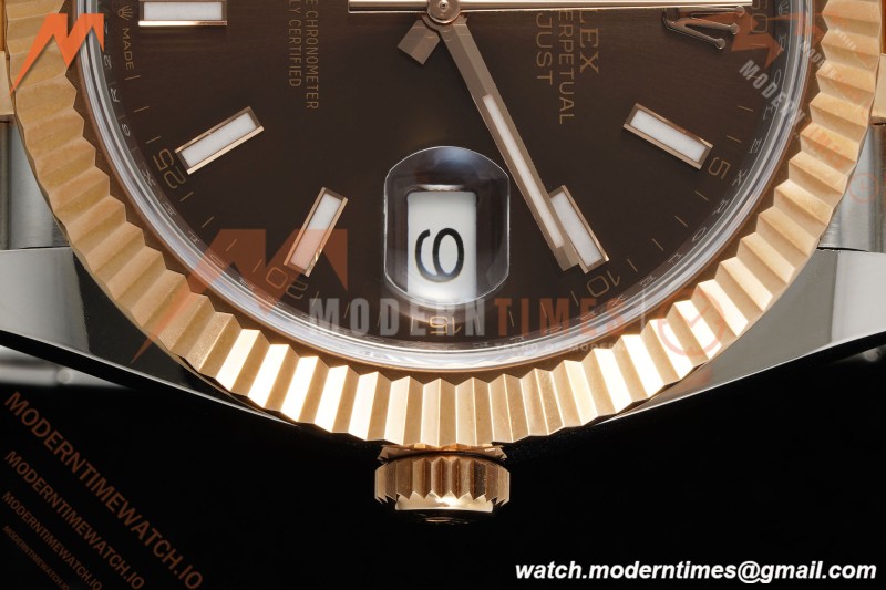 Rolex - Datejust 126331 41mm 904L Gain Weight Jub Flt RG/SS Brn/Stk ARF SH3235