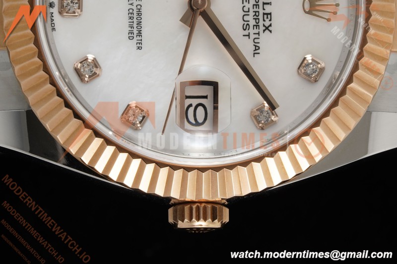 Rolex - Datejust 126331 41mm 904L Gain Weight Oys Flt RG/SS W-Mop/Dia ARF SH3235 | 롤렉스 - 데이트저스트 126331 41mm 904L 게인 웨이트 오이스터 퍼페츄얼 RG/SS W-Mop/Stk ARF SH3235
