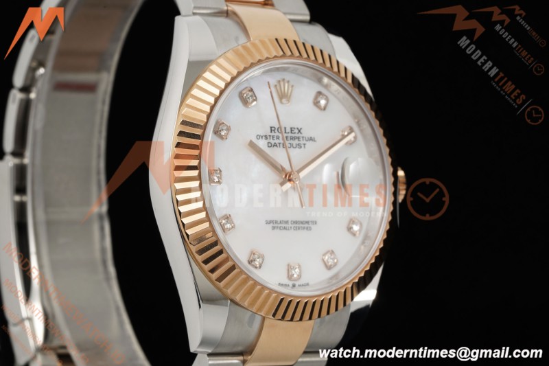Rolex - Datejust 126331 41mm 904L Gain Weight Oys Flt RG/SS W-Mop/Dia ARF SH3235 | 롤렉스 - 데이트저스트 126331 41mm 904L 게인 웨이트 오이스터 퍼페츄얼 RG/SS W-Mop/Stk ARF SH3235