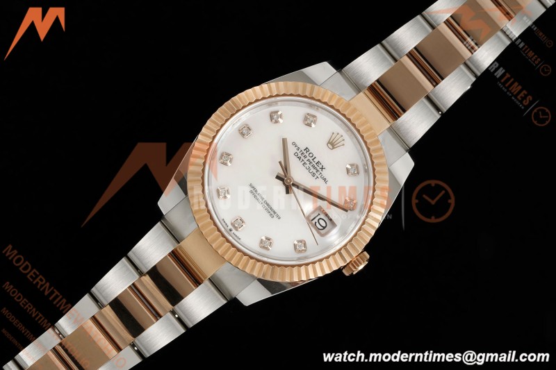 Rolex - Datejust 126331 41mm 904L Gain Weight Oys Flt RG/SS W-Mop/Dia ARF SH3235 | 롤렉스 - 데이트저스트 126331 41mm 904L 게인 웨이트 오이스터 퍼페츄얼 RG/SS W-Mop/Stk ARF SH3235