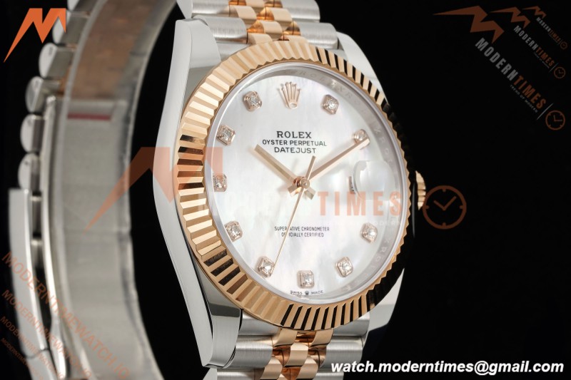 Rolex - Datejust 126331 41mm 904L Gain Weight Jub Flt RG/SS W-Mop/Dia ARF SH3235