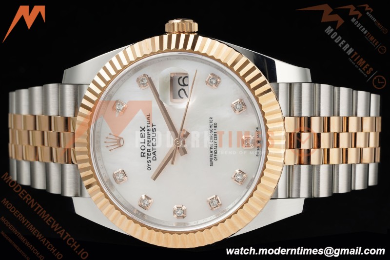 Rolex - Datejust 126331 41mm 904L Gain Weight Jub Flt RG/SS W-Mop/Dia ARF SH3235
