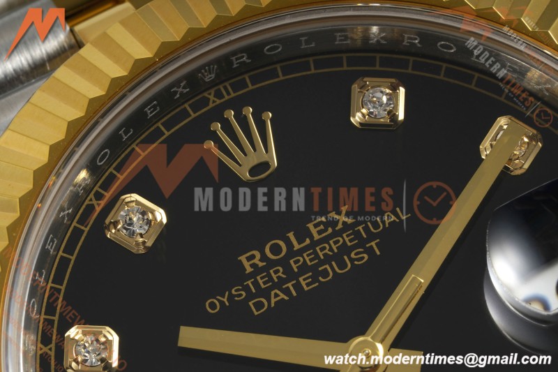 Rolex - Datejust 126333 41mm 904L Gain Weight Jub Flt YG/SS Blk/Dia ARF SH3235 | 롤렉스 - 데이트저스트 126333 41mm 904L 게인 웨이트 주브 플랫 YG/SS 블랙/다이아 ARF SH3235