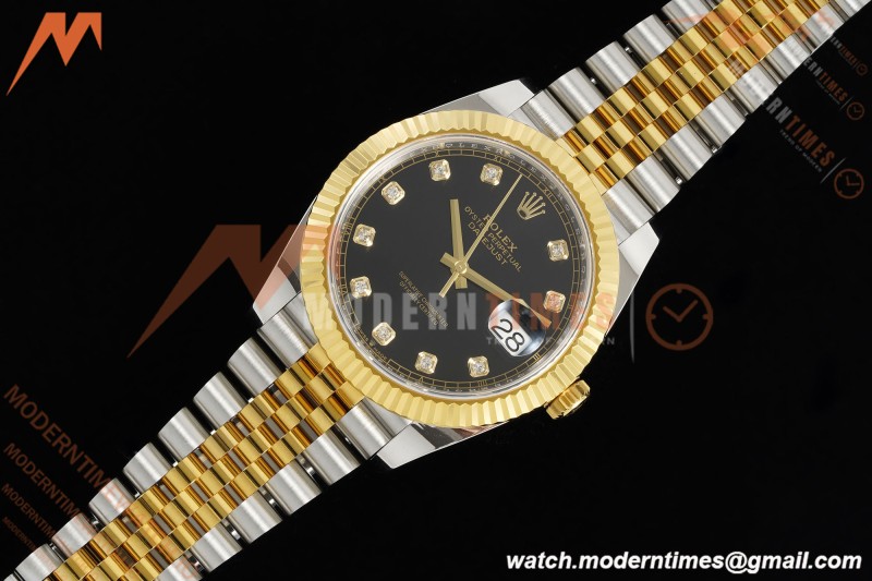 Rolex - Datejust 126333 41mm 904L Gain Weight Jub Flt YG/SS Blk/Dia ARF SH3235 | 롤렉스 - 데이트저스트 126333 41mm 904L 게인 웨이트 주브 플랫 YG/SS 블랙/다이아 ARF SH3235