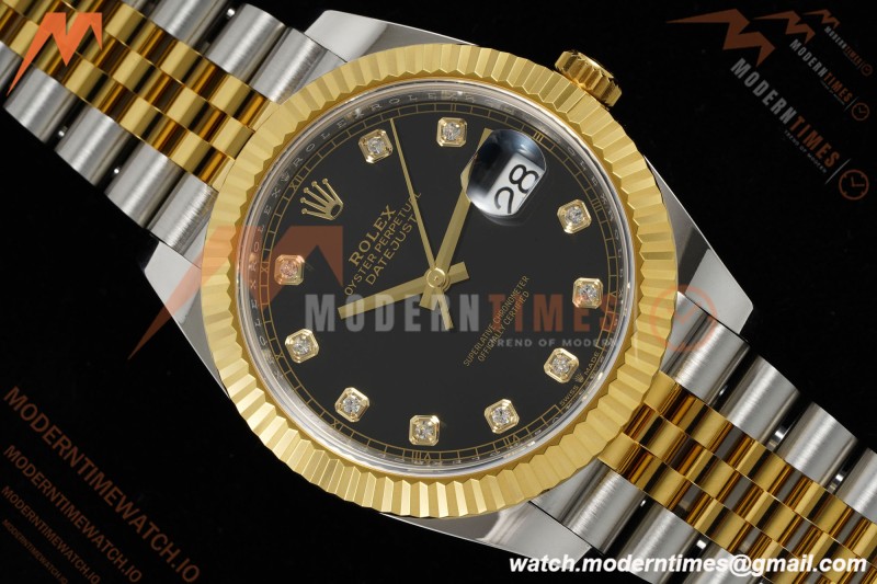 Rolex - Datejust 126333 41mm 904L Gain Weight Jub Flt YG/SS Blk/Dia ARF SH3235 | 롤렉스 - 데이트저스트 126333 41mm 904L 게인 웨이트 주브 플랫 YG/SS 블랙/다이아 ARF SH3235