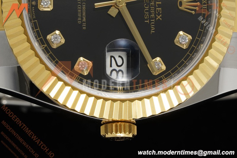Rolex - Datejust 126333 41mm 904L Gain Weight Oys Flt YG/SS Blk/Dia ARF SH3235
