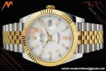 Rolex - Datejust 126333 41mm 904L Gain Weight Jub Flt YG/SS Wht/Stk ARF SH3235