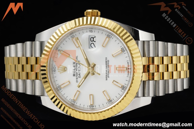 Rolex - Datejust 126333 41mm 904L Gain Weight Jub Flt YG/SS Wht/Stk ARF SH3235