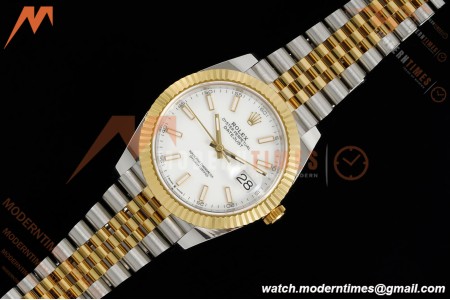 Rolex - Datejust 126333 41mm 904L Gain Weight Jub Flt YG/SS Wht/Stk ARF SH3235