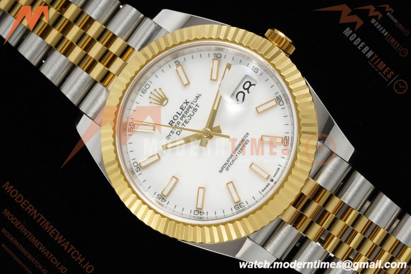 Rolex - Datejust 126333 41mm 904L Gain Weight Jub Flt YG/SS Wht/Stk ARF SH3235