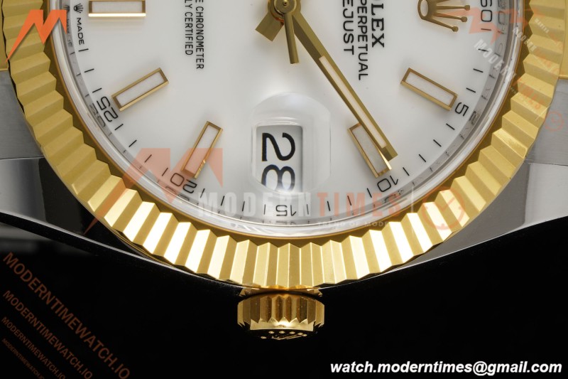 Rolex - Datejust 126333 41mm 904L Gain Weight Oys Flt YG/SS Wht/Stk ARF SH3235
