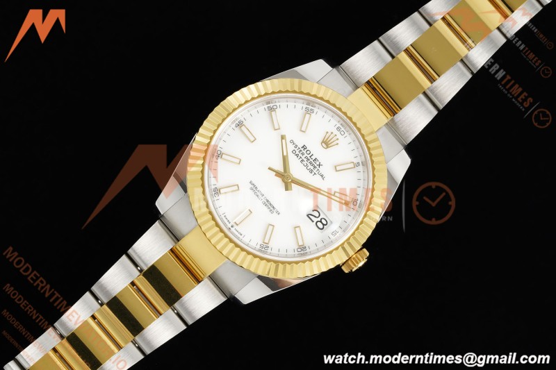 Rolex - Datejust 126333 41mm 904L Gain Weight Oys Flt YG/SS Wht/Stk ARF SH3235