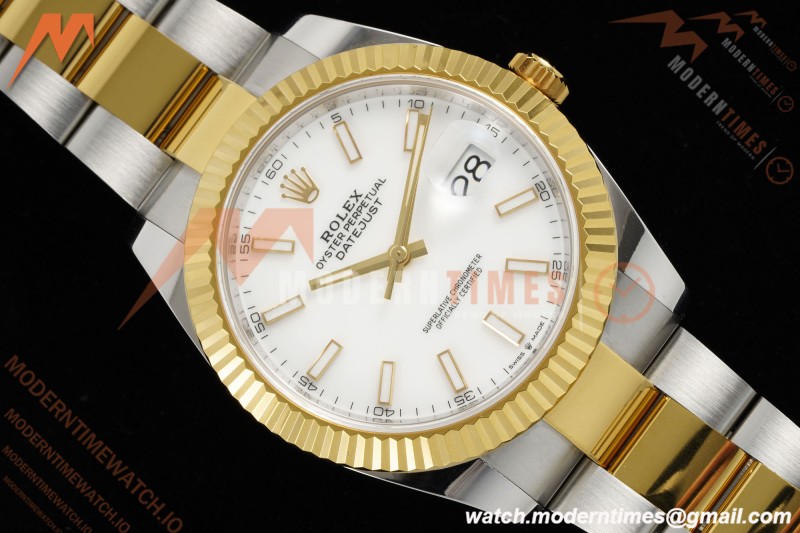 Rolex - Datejust 126333 41mm 904L Gain Weight Oys Flt YG/SS Wht/Stk ARF SH3235