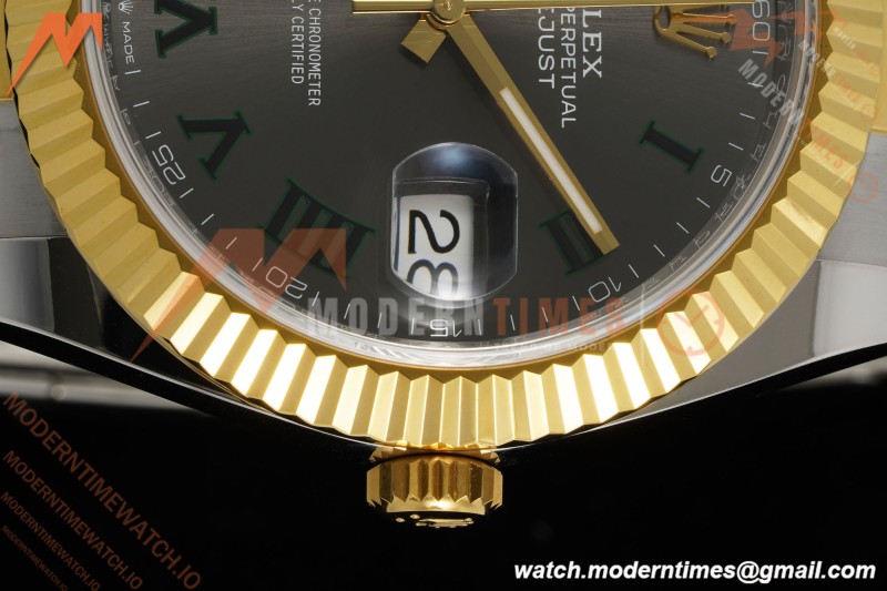 Rolex - Datejust 126333 41mm Wimbledon 904L Gain Weight Oys Flt YG/SS Grey/Rmn ARF SH3235
