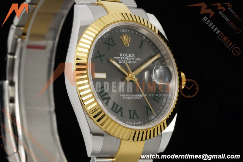 Rolex - Datejust 126333 41mm Wimbledon 904L Gain Weight Oys Flt YG/SS Grey/Rmn ARF SH3235
